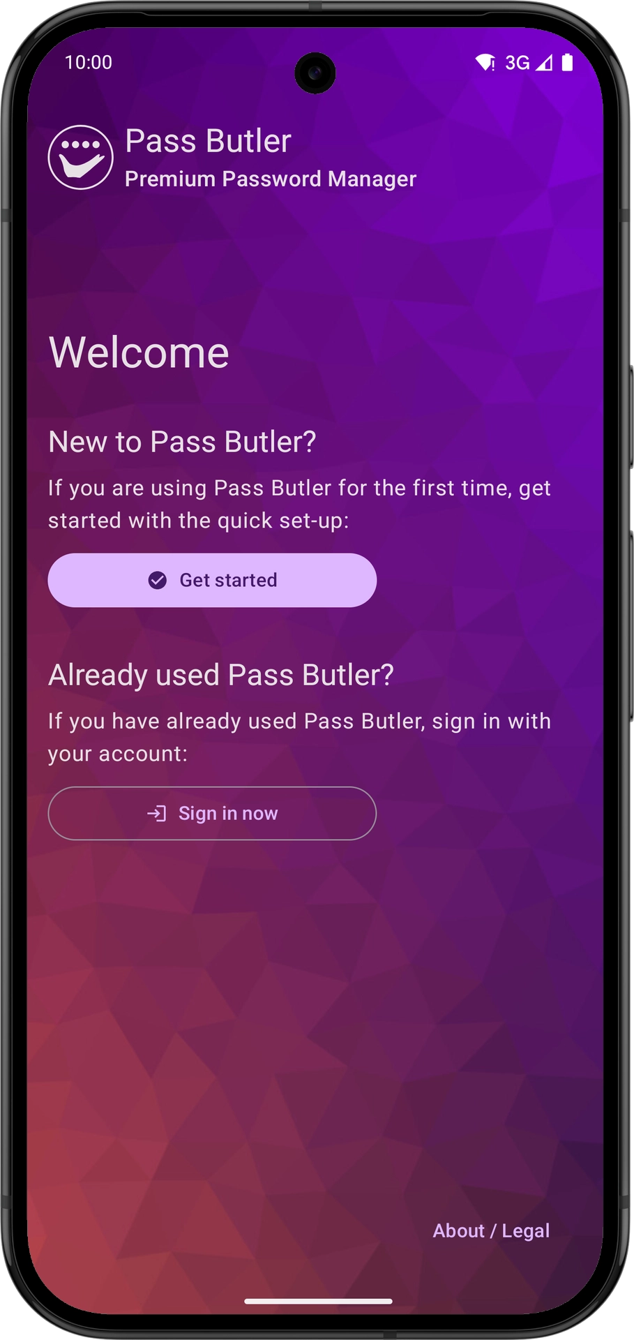 Screenshot of introduction screen